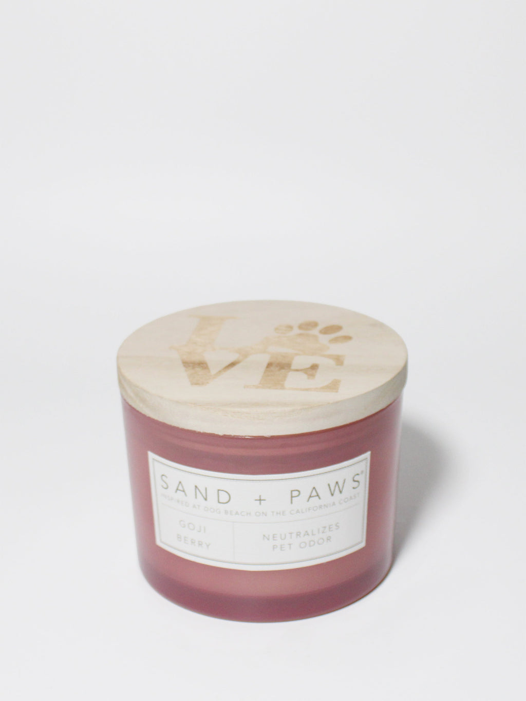 Aromatic Sand + Paws Goji Berry 12 oz scented candle