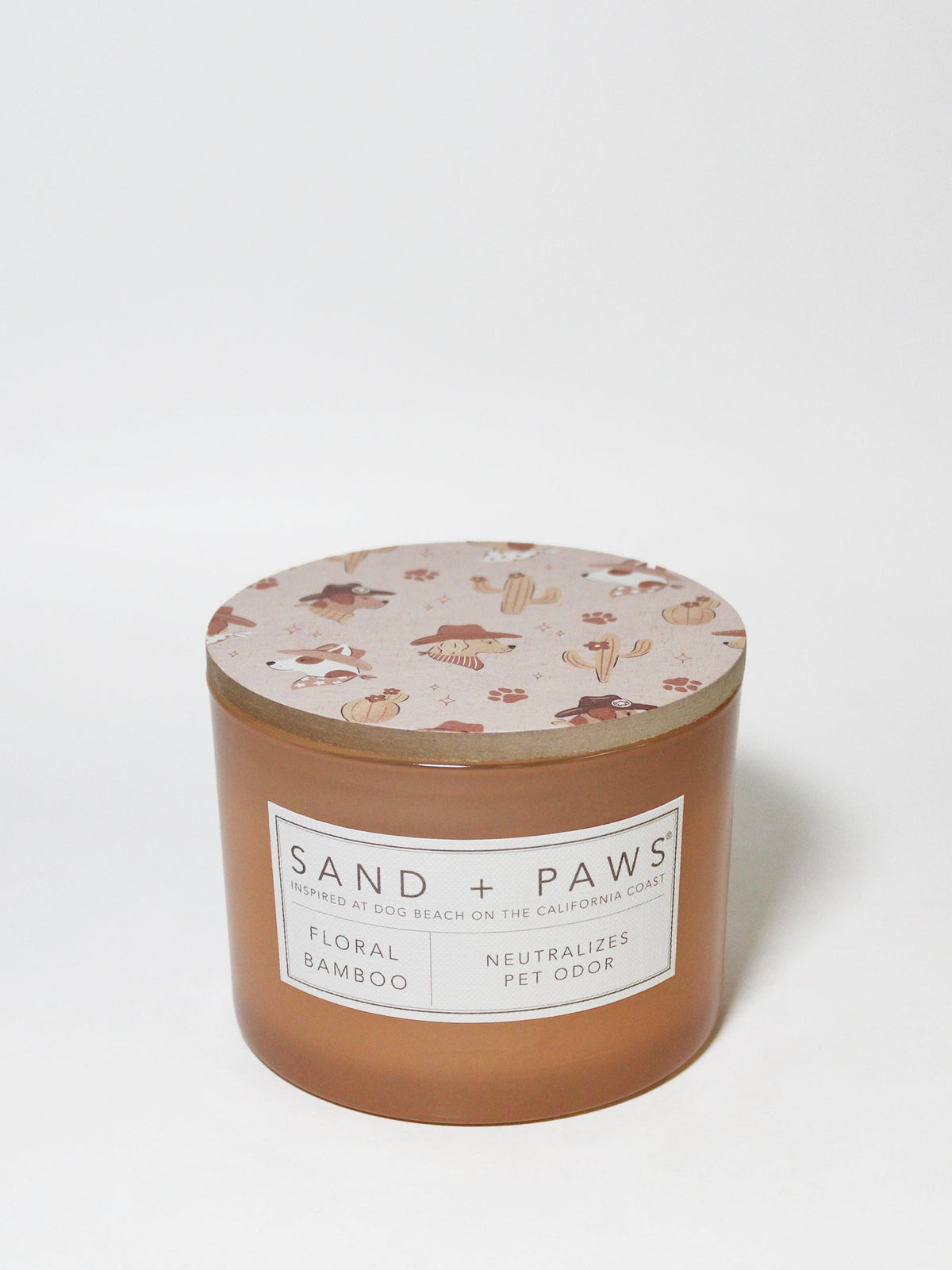 Aromatic Sand + Paws Floral Bamboo 12 oz scented candle