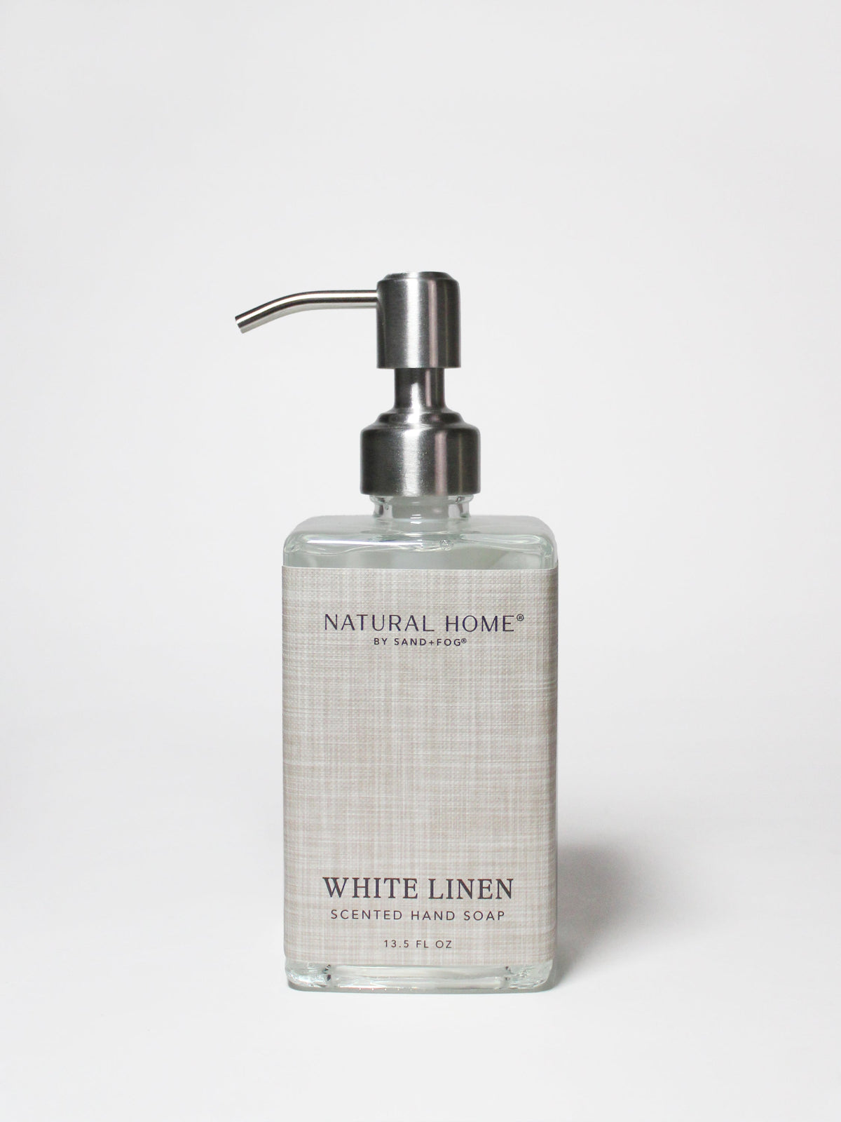 Elegant White Linen Natural Home 13.5 oz Liquid Hand Soap