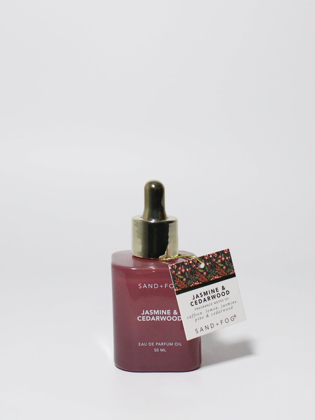 Natural Jasmine & Cedarwood 50 ml Perfume Oil Dropper