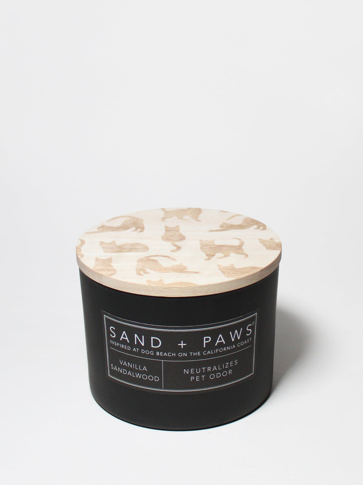 Aromatic Sand + Paws Vanilla Sandalwood 12 oz scented candle